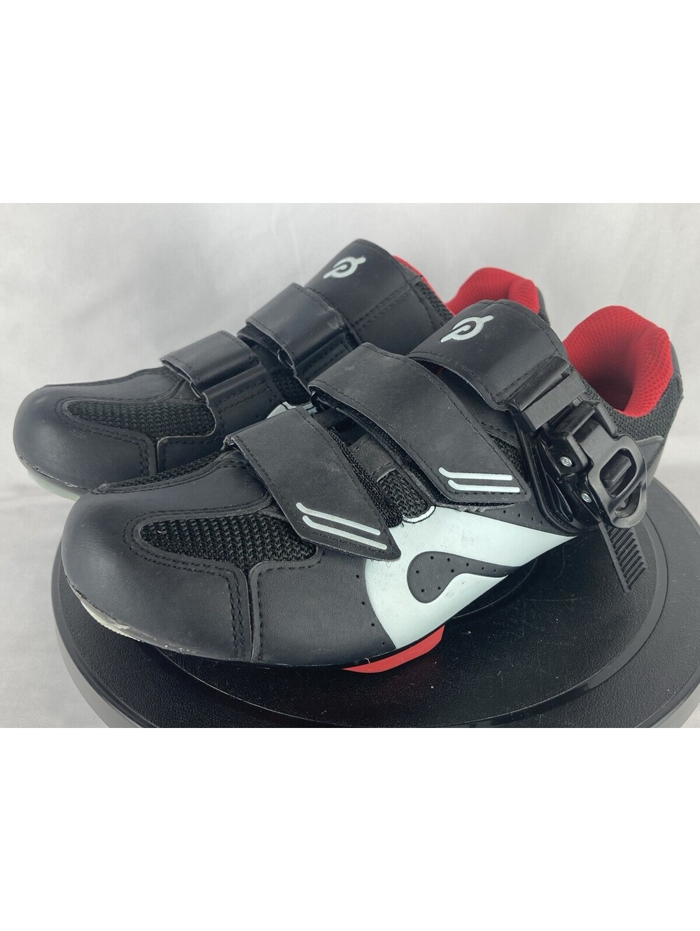 Women’s US Size 6.5 Peloton Cycling Shoes Indoor Bike Black Red Cleats EU 37